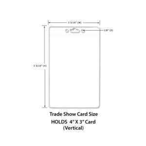 4x3 Inch Clear Id Holders - Vertical/Portrait