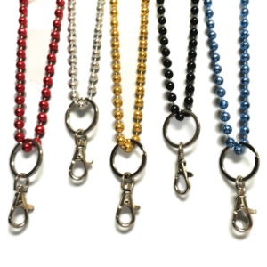 Mardi gras beads red | blue | gold | and black Mardi Gras bead lanyards